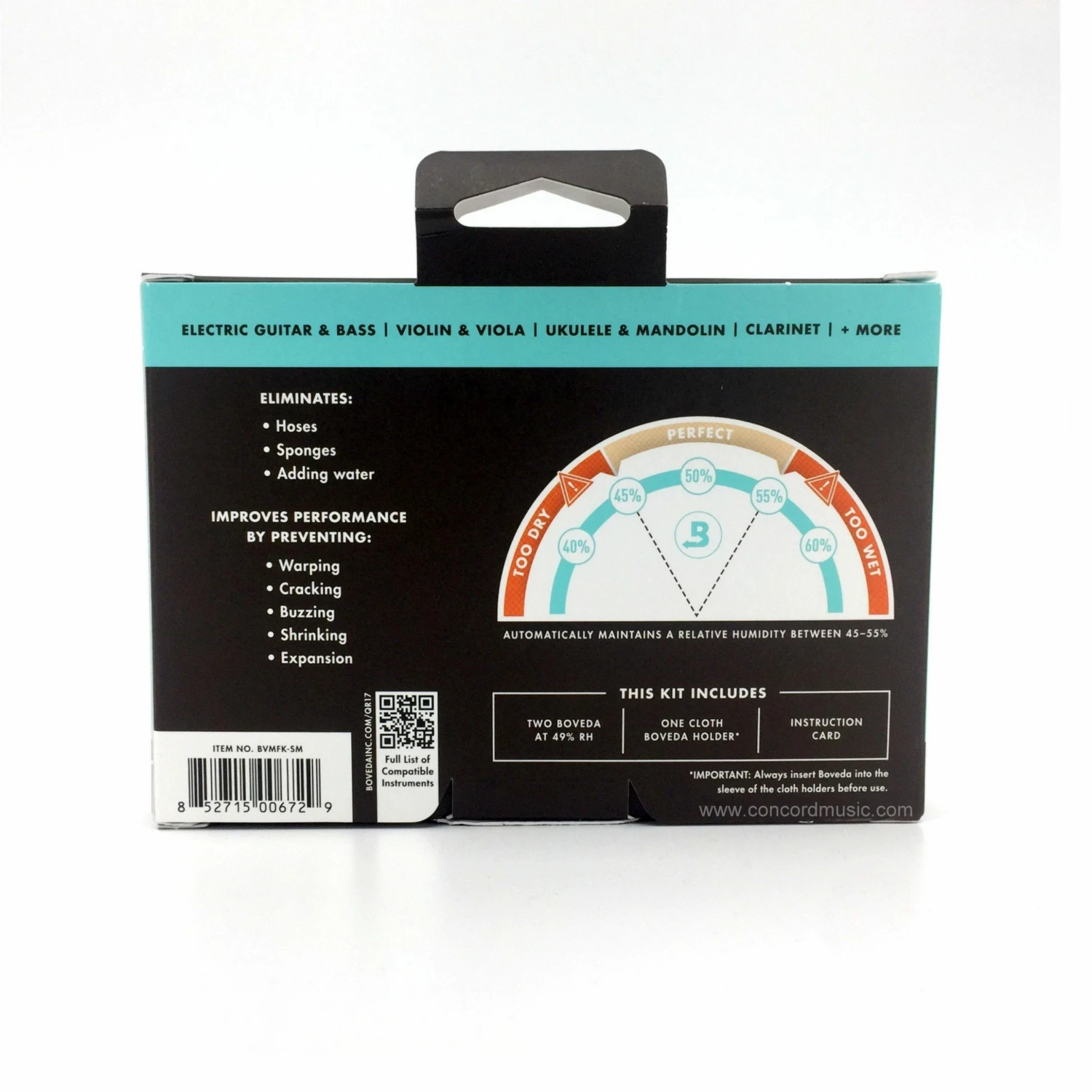 Boveda Humidifier For Violin Or Viola, Starter Kit 4 Boveda Humidifier For Violin Or Viola, Starter Kit