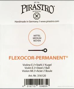 Pirastro Violin Strings Flexocor Permanent Violin E Steel