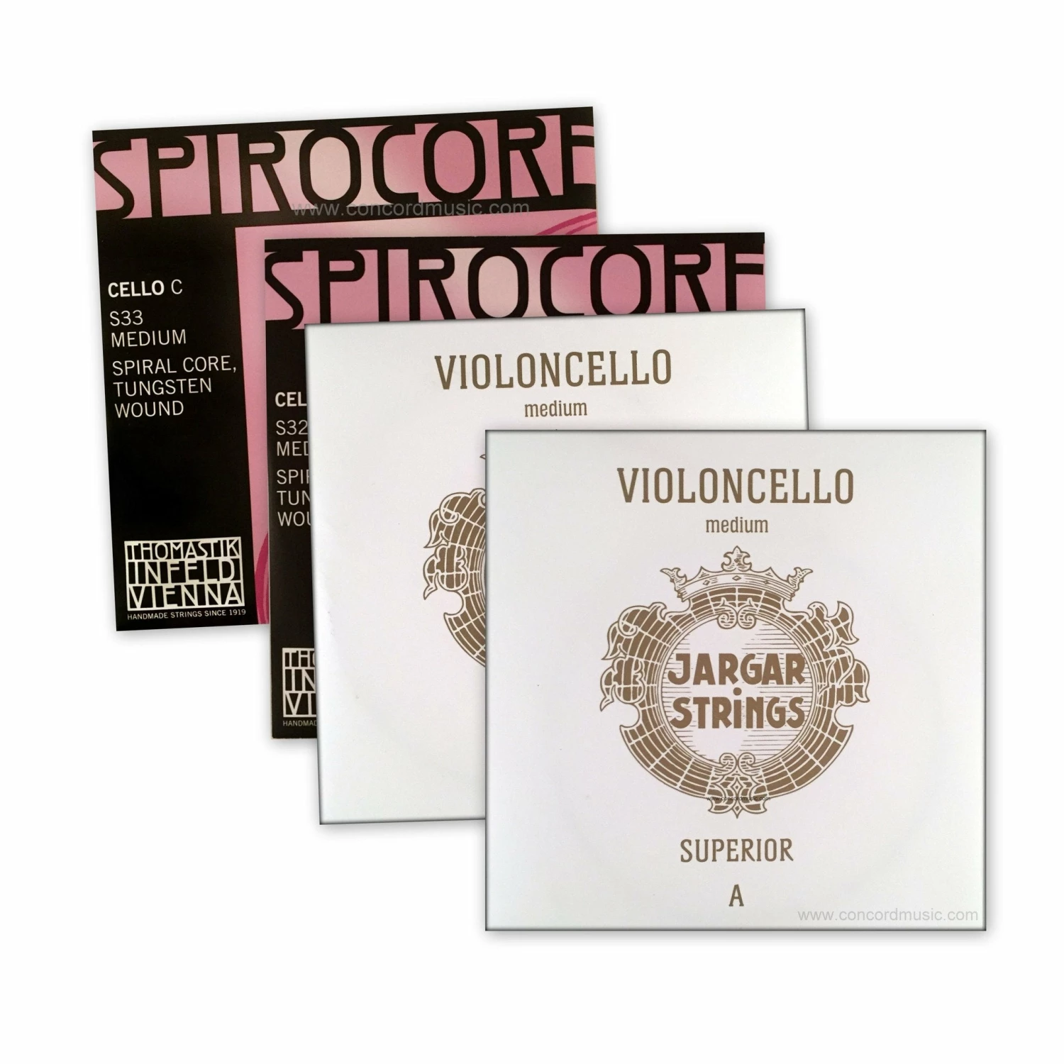 Multi-brand Cello Strings CELLO SET: Jargar Superior And Spirocore Tungsten 3 Multi-brand Cello Strings CELLO SET: Jargar Superior And Spirocore Tungsten