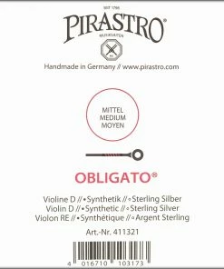 Pirastro Obligato D Silver Violin String Violin Strings