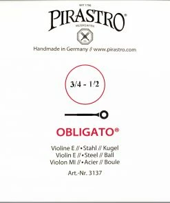 Pirastro Violin Strings Obligato E Steel Small Size
