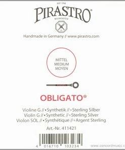 Pirastro Violin Strings Obligato G Violin String Silver