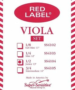 Clearance Strings Super-Sensitive Red Label Viola Strings Closeout