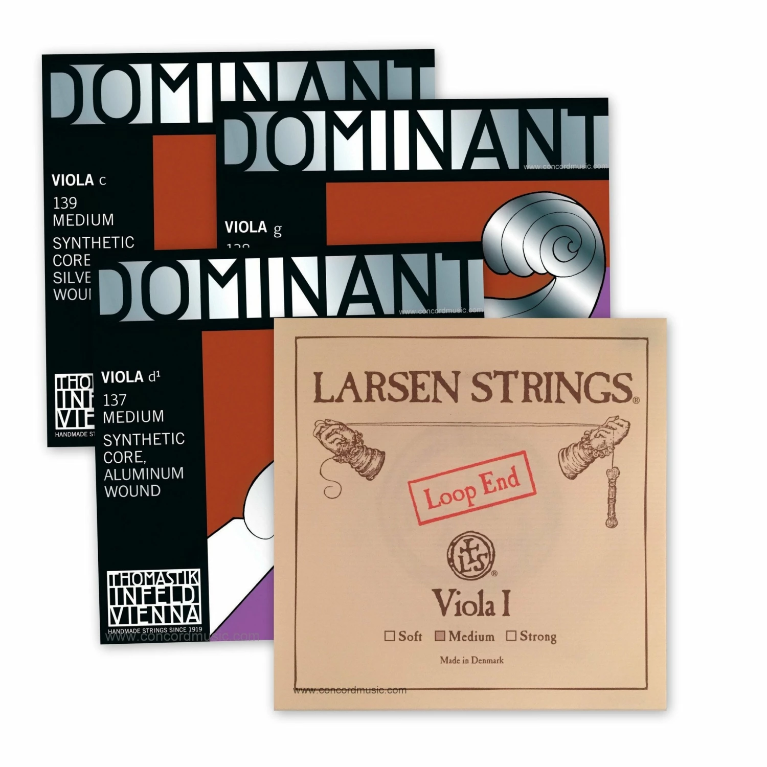 Multi-brand Viola Strings Viola Set: Larsen & Dominant 3 Multi-brand Viola Strings Viola Set: Larsen & Dominant