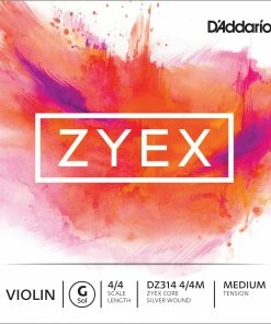 D'Addario Violin Strings Zyex G Violin String