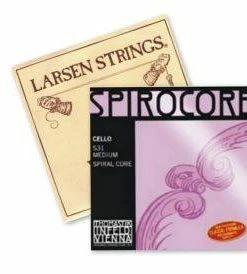 Multi-brand Cello Strings CELLO SET: Larsen Solo And Spirocore Tungsten Strings