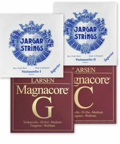 Multi-brand CELLO SET: Jargar Superior A And D With Magnacore G & C Cello Strings