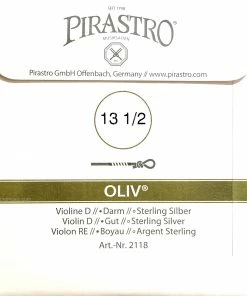 Pirastro Oliv Violin Silver D String, Gut Violin Strings