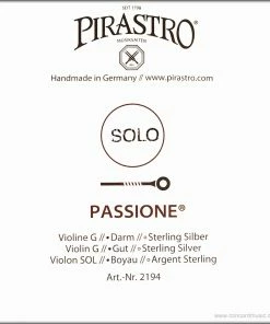 Pirastro Violin Strings Passione Solo Violin G String