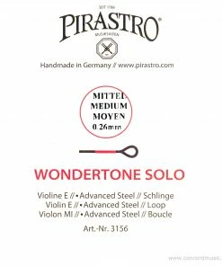 Pirastro Wondertone Solo Advanced Steel E Popular Violin E Strings