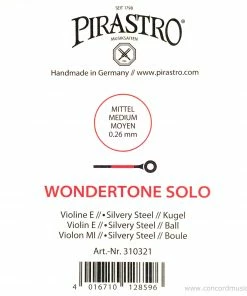 Pirastro Wondertone Solo Silvery Steel E String Pirastro Violin Strings