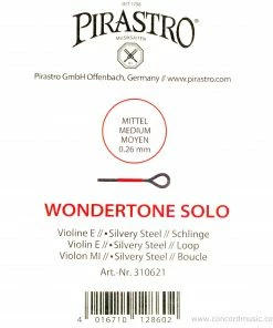 Pirastro Wondertone Solo Silvery Steel E String Pirastro Violin Strings