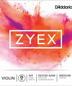 D'Addario Violin Strings Zyex D Violin String Aluminum